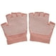 thumbnail image 1 of 1 par de guantes de punto antideslizantes de medio dedo para ejercicio, yoga, entrenamiento, fitness (rosa), 1 of 7