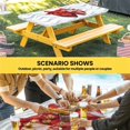 thumbnail image 6 of Valentine's Day Table Cloths for 8 Foot Rectangle Tables, Red Love Gift Box Abstract Dots Stripes Patio Waterproof Elastic Fitted Tablecloths, Washable Rectangular Table Cover for Camping, 6 of 8
