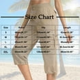 thumbnail image 2 of Women's Cotton Cargo Capris – High Waist Stretch Travel Pants with 6 Pockets, Lightweight Loose Fit Summer Trousers 2025, 2 of 7