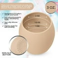 thumbnail image 3 of Silicone Sippy Cups For Infant’s First Stage Training -2 Pack No Spill Sippy Cups For Toddlers - (Sunrise/French Beige), 3 of 6
