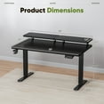 thumbnail image 6 of Homall 55" Wide Home Office Electric Height Adjustable Standing Desk Lifting Range 28~46" Computer Desk with Monitor Stand,Black, 6 of 7