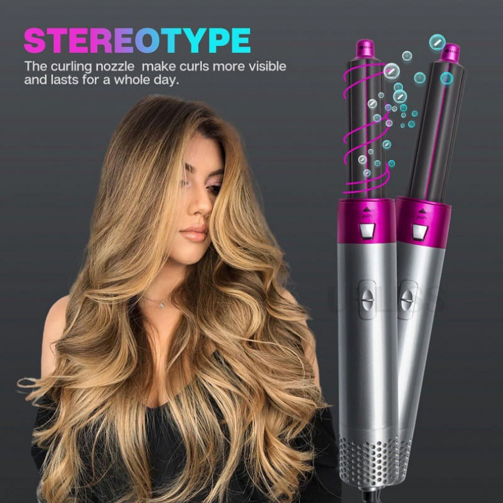 Magic Styler 4-in-1 Airstyler, Magicstyler Air Styler, Curling Iron Brush Air Curler Air Styler Wrap, Auto Wrap Curlers, Multi Hair Styler for Fast Hairstyle (Purpl)