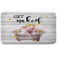 thumbnail image 1 of Get Naked Bath Mat, Funny Pig Taking a Bath Bath Rug, Non Slip Bathroom Rug, Bathroom Decor 24"x16", 1 of 6