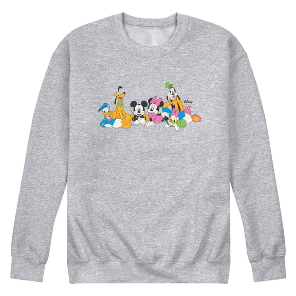 Disney - Disney Standard Character Group Stand Chest - Men's Crew Fleece Sweatshirt
