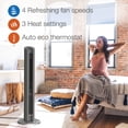 thumbnail image 4 of Ventilador de torre y calefactor portátil Lasko FH515 1500W Gris, 4 of 9
