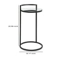 thumbnail image 5 of 26 Inch Metal Frame Mirrored Top Accent Table, Black- Saltoro Sherpi, 5 of 5