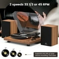 thumbnail image 6 of Angels Horn High-Fidelity Vinyl Record Player, Bluetooth Turntable with Stereo Bookshelf Speakers, 6 of 7