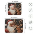 thumbnail image 3 of Christmas Santa Claus and Deer Dish Drying Mat 16x18 Absorbent Microfiber Draining Rack Pad for Kitchen Counter Sink, 3 of 8
