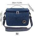 thumbnail image 2 of Bolsa térmica aislante de color cian para cesta de picnic al aire libre, bolso térmico plegable a prueba de fugas, 2 of 5