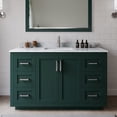thumbnail image 2 of Wyndham Collection Miranda 54" Plywood Single Bathroom Vanity in Green/Nickel, 2 of 7