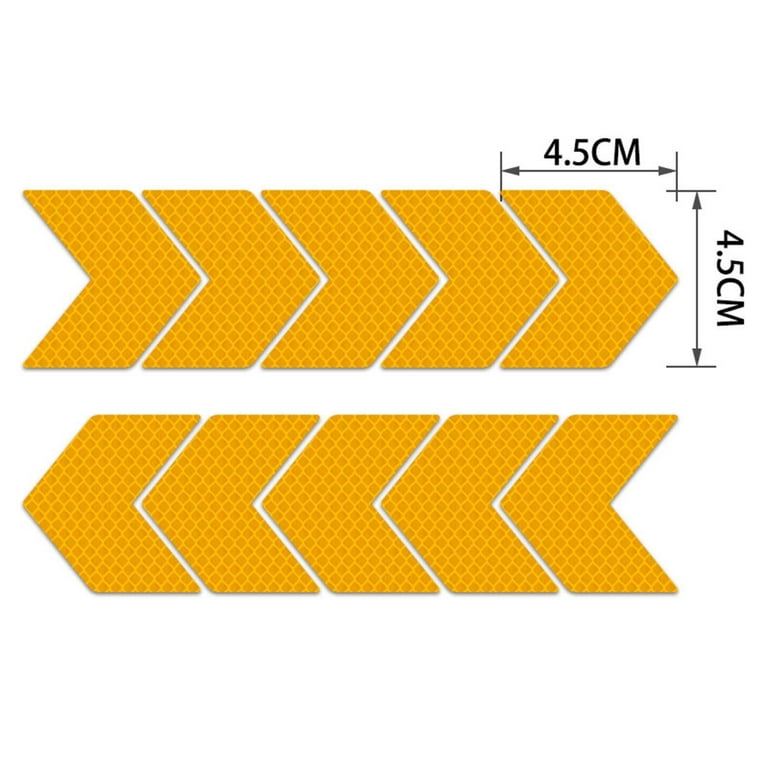 LITZEE Reflective Stickers, Reflective Stickers Tape Kit, Highly Visibility Safety  Reflective Stickers, Reflective Stickers for Bikes, Cars, Helmet,  Motorcycle, Stroller, Scooter（yellow）