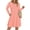 Coral, variant on Fantaslook Pleated Long Sleeve Dresses for Women Fashion Fall Dresses Casual Dress with Pockets