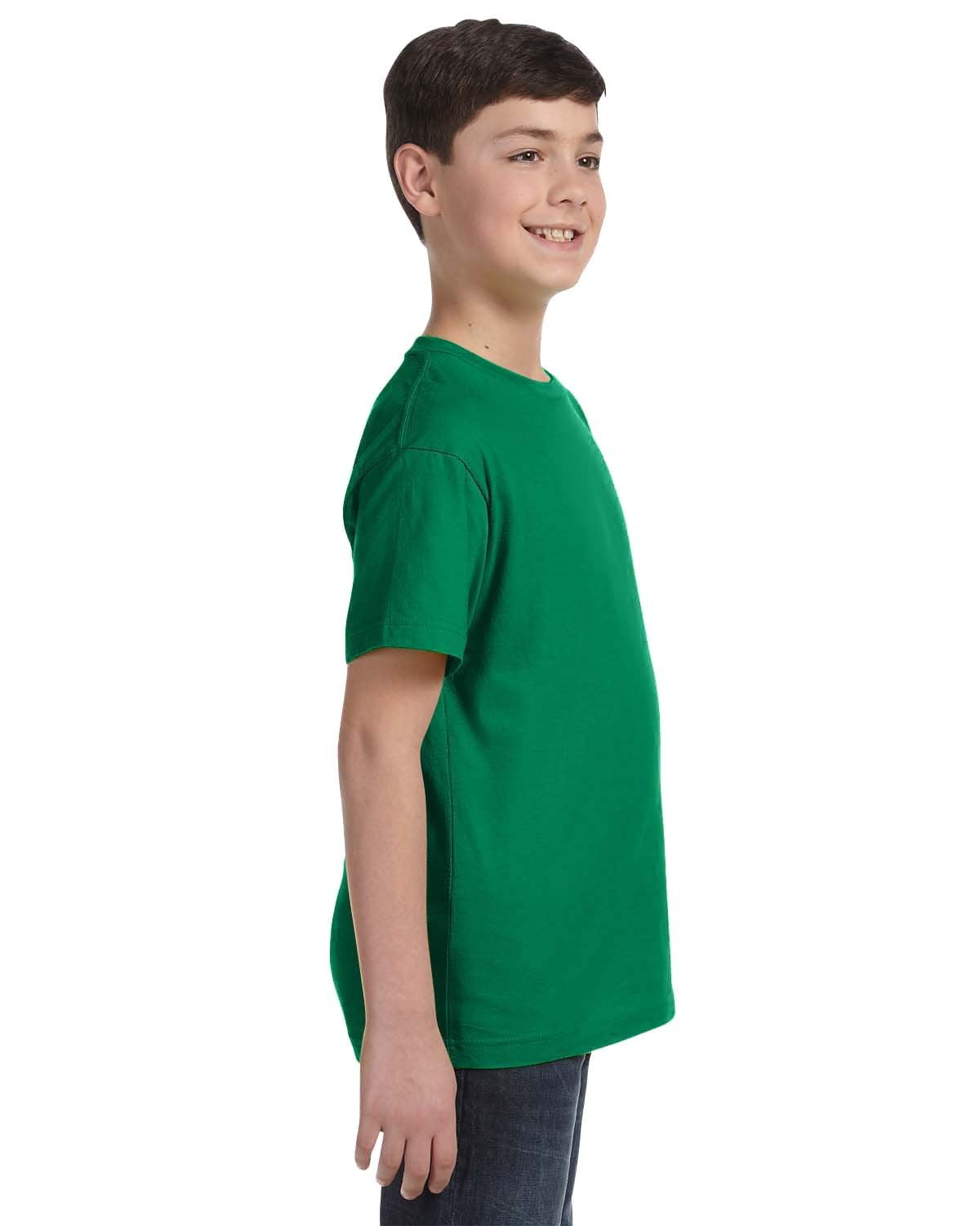 Aquaguard Boys 3-Pack T-Shirt Crew Neck Short Sleeve 100% Cotton Tee, Size: 4-14 - XS - Kelly