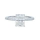 thumbnail image 2 of Anillo rectangular de cuatro garras de moissanita para niñas, plata de ley S925 con microincrustaciones, boca cerrada, moda simple, 2 of 5