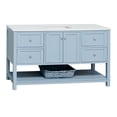 thumbnail image 6 of Lakeshore 60" Single Bathroom Vanity with Powder Blue Cabinet and Engineered White Top, 6 of 6