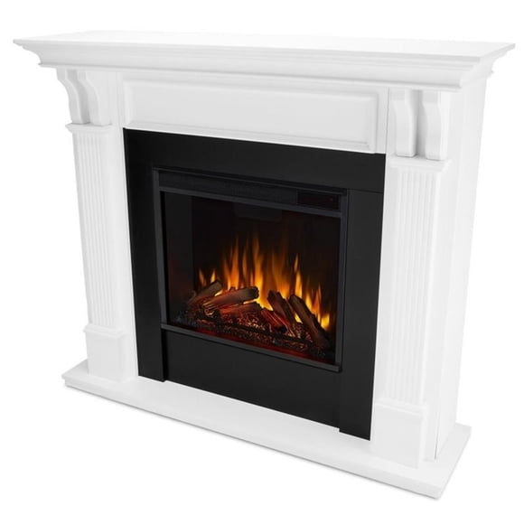 Real Flame Canada Ashley Traditional Solid Wood Electric Fireplace in White