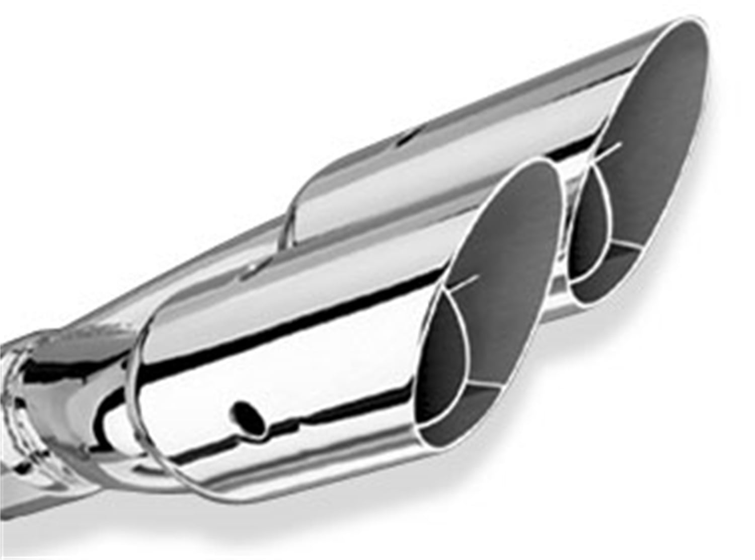 Universal Angled Polished 18in Stainless Steel Exhaust Tips 3 In 4 Out 234080