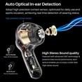 thumbnail image 3 of TOZO NC2 Hybrid Active Noise Cancelling Wireless Earbuds, in-Ear Detection Headphones, IPX6 Waterproof Bluetooth 5.3 Stereo Earphones, Immersive Sound Premium Deep Bass Headset Matte Black, 3 of 5