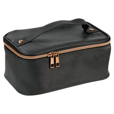 Walmart Cosmetic Bag Train Case, for Travel with Makeup, Black, Size 9.05" x 5.51" x 4.13"