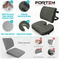 thumbnail image 4 of FORTEM Office Chair Cushion and Back Support for Office Chair, Lumbar Support Pillow, Memory Foam, Non Slip Sitting and Back Rest for Gaming, Car Seat Cushion, Chair Pad, 4 of 10