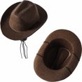 thumbnail image 3 of Sombrero de vaca de vaquero ajustable para disfraz occidental, accesorios de aseo para fiestas navideñas, 3 of 5