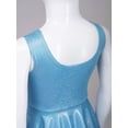 thumbnail image 4 of Alvivi Kids Girls Shimmer Metallic Ballet Dance Dress Summer Sleeveless Pleated Sundress Sky Blue 2-3, 4 of 6