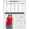 thumbnail image 4 of Women Banded Bottom Tank Tops Ribbed V Neck Sleeveless Casual Tops Summer Loose Fit Shirts, 4 of 6