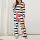thumbnail image 2 of Fotbe Colorful Llama Conjunto de Pijama de Manga Larga para Mujer con Estampado, Ropa de Dormir de 2 Piezas, Conjunto de Casa Suave y Cómodo con Bolsillos-X-Large, 2 of 7
