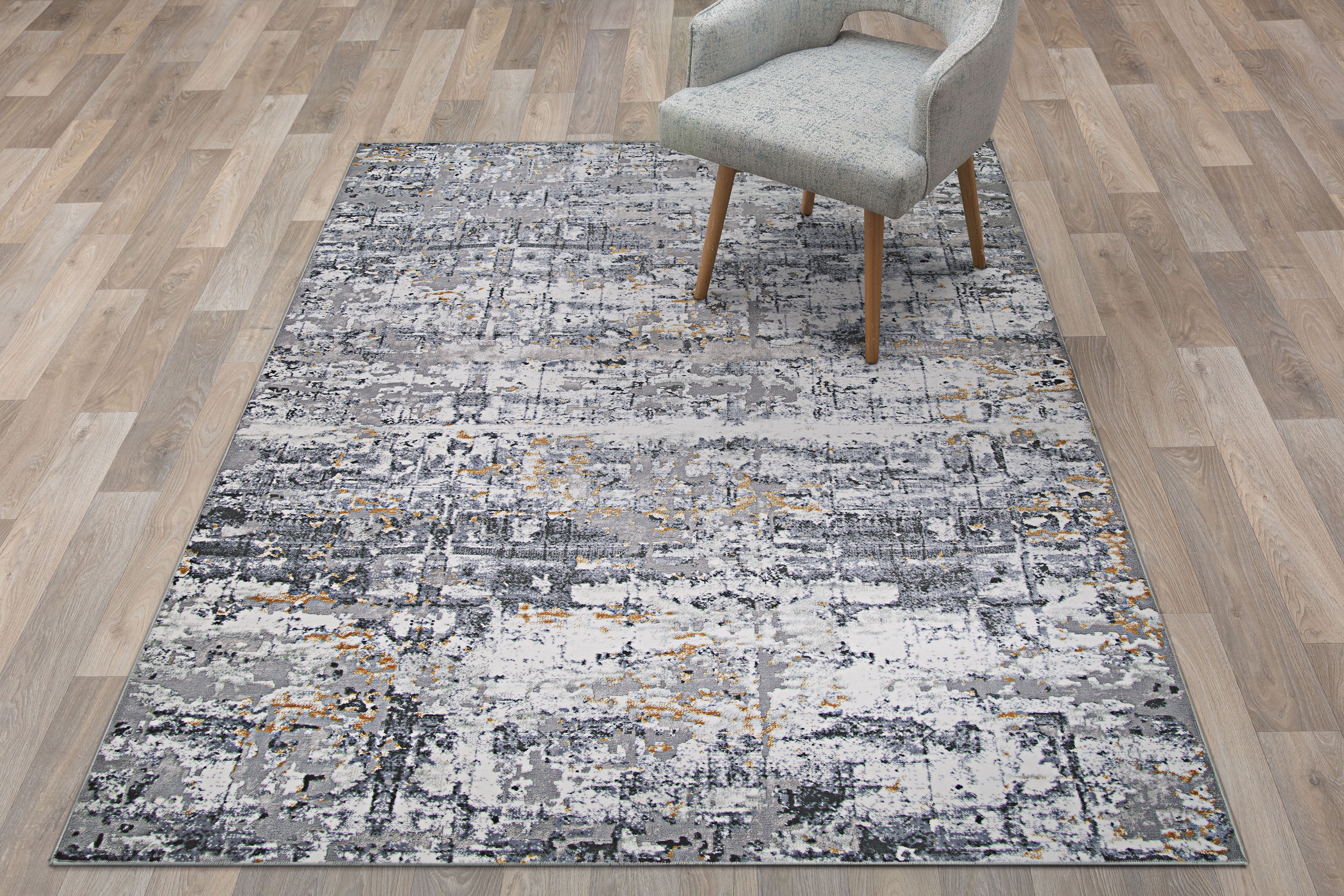Couristan Lampas - Silver/Cream 2'7"X7'10", Area Rug