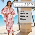 thumbnail image 7 of Xixirimido Red Palm Trees Print Womens Plus Size Kaftan Dress V Neck Batwing Sleeve Beach Cover Up Swimsuit Coverups Summer Lounge Caftan Dress, 7 of 7
