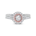 thumbnail image 2 of FB Jewels 10kt Two-tone Gold Womens Round Diamond Bridal Wedding Engagement Ring Band Set 1/2 Cttw, 2 of 4