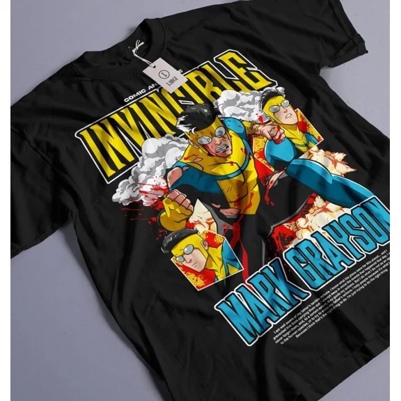 Invincible T-Shirt | Mark Invincible Graphic Tee | Superhero Fan Shirt