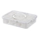thumbnail image 1 of Contenedor de alimentos con compartimentos, organizador para refrigerador, contenedores, tarro de condimentos portátil, plato para servir, cajón de 8 rejillas, 1 of 8