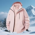 thumbnail image 3 of YLSDY Mens Windproof Jacket Waterproof Lightweight Mountain Sport Jacket for Men Hooded Windbreaker Raincoat Pink XXL, 3 of 9