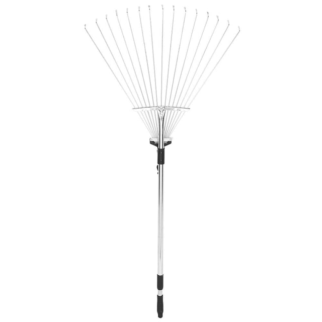 Wchiuoe Retractable Non-slip Handle Leaf Rake, Garden Rake, For Agriculture Yard