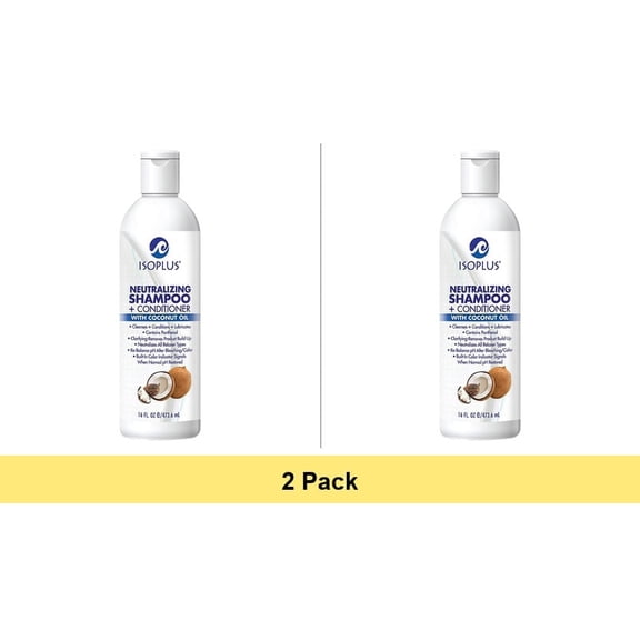 Isoplus Neutralizing Shampoo Plus Conditioner with Coconut Oil, 16 Oz - 2 Pack
