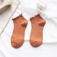 thumbnail image 3 of Women Ankle Socks Cotton - 10 Pairs Ruffle Turn-Cuff Summer Socks Casual Socks, 3 of 10