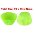 thumbnail image 5 of Uxcell Cupcake Liners Reusable Baking Cups Nonstick Silicone Green 5pcs, 5 of 5