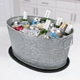 thumbnail image 3 of BREKX Aspen Hammered Bucket - Farmhouse Grey, PVC Party Mat (21.5"), 3 of 5
