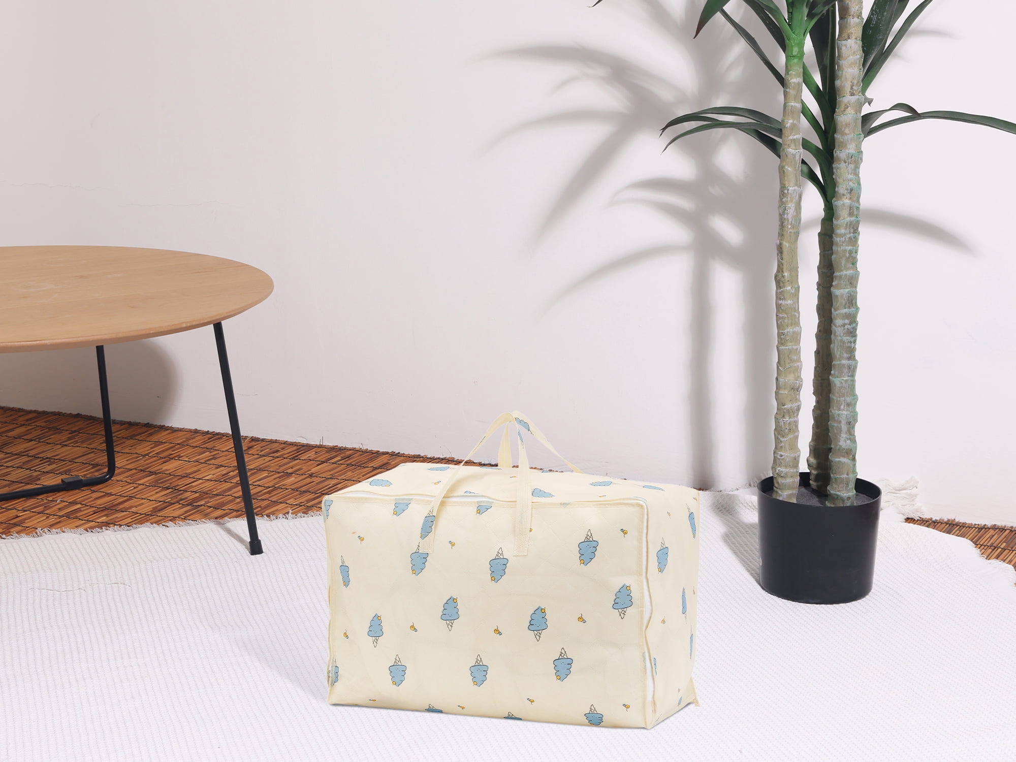 Unique Bargains 1 Pack Clothes Storage Bags Moving Bags Beige 23.5*12*15.5in