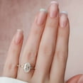 thumbnail image 3 of vylahjewellery Unique Moissanite Mother's Day Ring Dainty 14K Vermeil Yellow Gold Engagement Ring Oval Shape Handmade Wedding Jewelry for Her Anniversary Gift Diamond Rings, 3 of 7