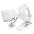 thumbnail image 1 of Hamilton Beach 6-Speed Electric Hand Mixer for Baking, 250W, QuickBurst, Snap-On Storage Case, Traditional Beaters & Whisk, White (62682G), 1 of 8