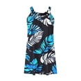 thumbnail image 4 of Fashion Print Dresses for Women Cooling Sleeveless Round Neck Pleated Tank Dress Boho Knee Length Sundresses, 4 of 5