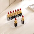 thumbnail image 5 of Soporte para lápiz labial, 24 espacios, organizador de lápiz labial acrílico transparente, soporte de exhibición, organizador de maquillaje cosmético para lápiz labial, pinceles, botellas 15*10,5*7,5, 5 of 5