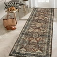 thumbnail image 2 of Hasoo 2' x 6' Runner Rugs Washable Rugs Soft Vintage Distressed Carpet Indoor Runners Rugs for Hallway Kitchen Brownish Red, 2 of 7