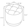 thumbnail image 4 of Coaster Contemporary Tufted Faux Leather Round Swivel Ottoman in White, 4 of 4