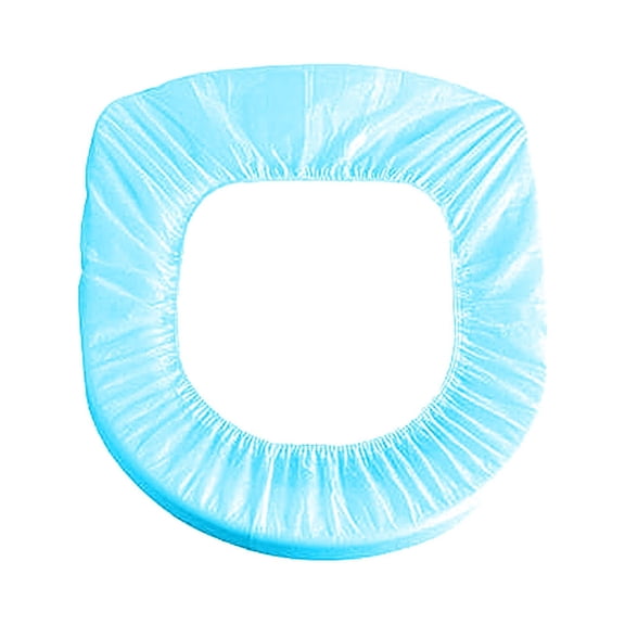 Portable Toilet Mat - Disposable Toilet Seat Cover Waterproof Non-Woven Fabric Printed Individually Wrapped for travel,Hotel,Hospital and Public Toilet(5Pcs) Blue D