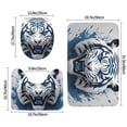 thumbnail image 2 of Bathroom Rugs Sets 3 Piece - 3D White and Blue Tiger Absorbent Non Slip Bath Mats, U-Shape Toilet Lid Cover, Contour Mat, Soft Washable Shower Mats Bath Rug Mat for Bathroom Tub Toilet, 2 of 7