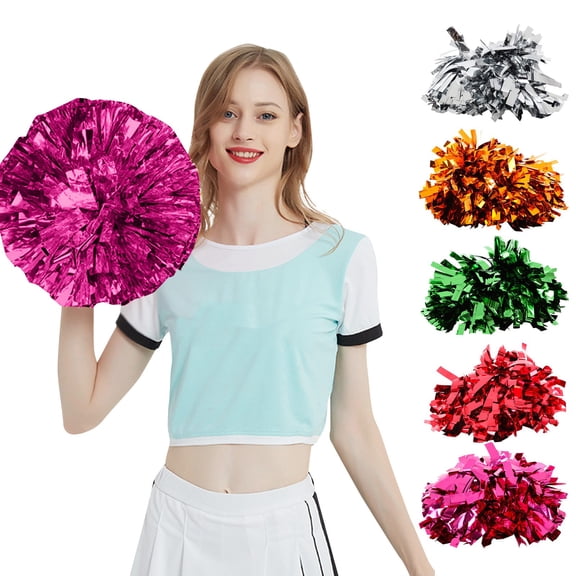 Cheerleader Pom Poms Multicolor Cheerleading Pom Poms for Team Dance Performance Accessory