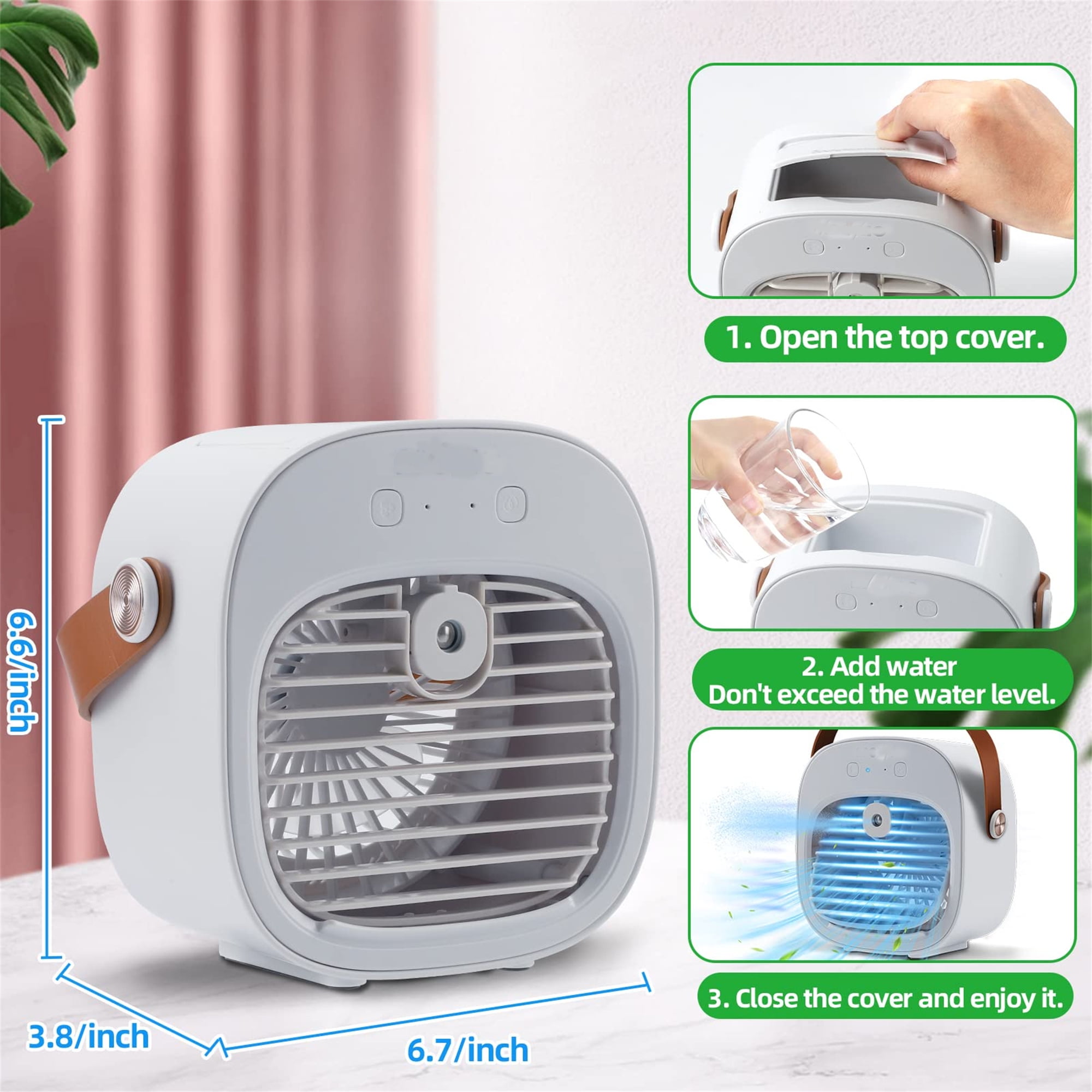 Portable Air Conditioner, Evaporative Air Conditioner Fan With Speeds ...